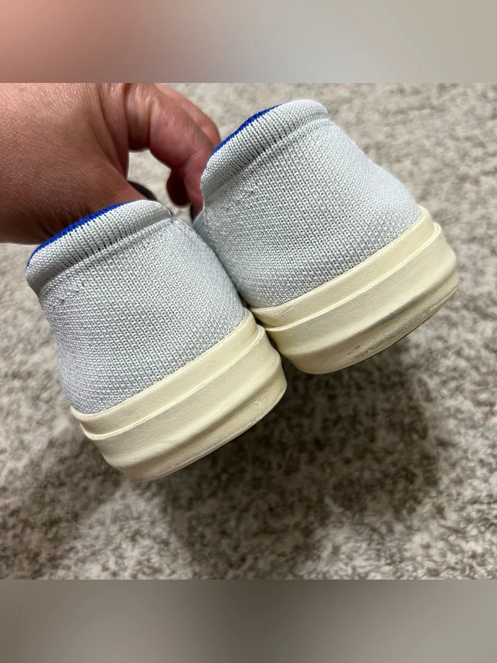Rothy’s The Original Slip-On Sneakers Light Gray Women's Size 6